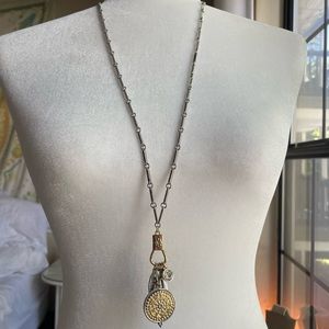 WHBM Mixed Metal Charm Necklace